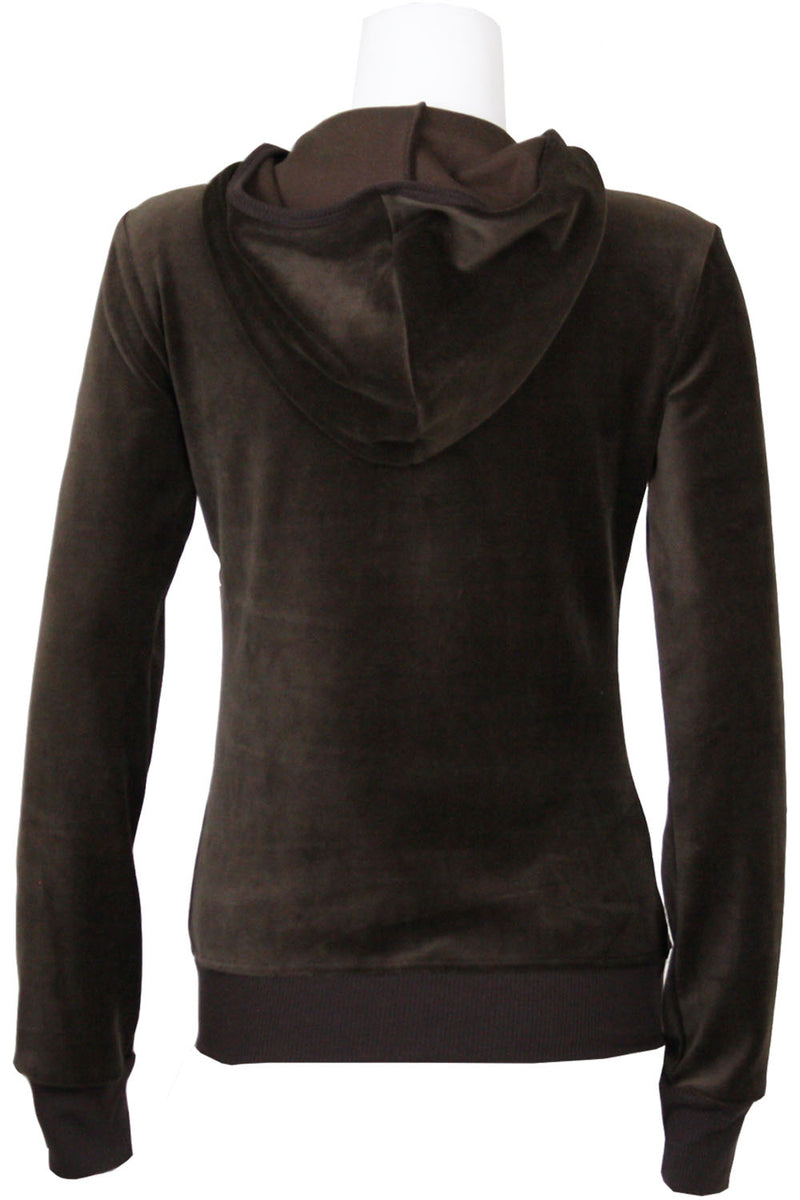 Topaz Velour Zip Hoodie