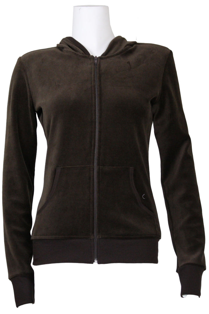 Topaz Velour Zip Hoodie