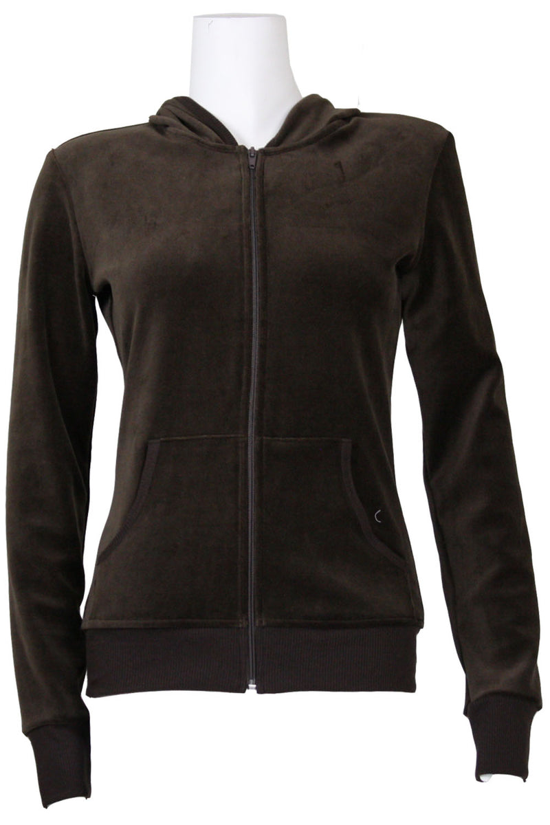 Topaz Velour Zip Hoodie