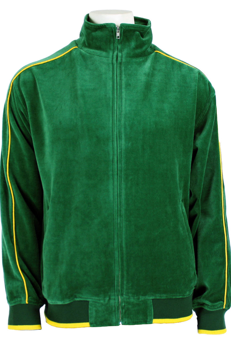 St. Patrick's Day costume, tracksuit, green sweatshirt, shamrocks, velour, custom embroidery, rhinestones, bling bling, hoodie