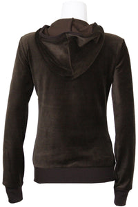 womens brown hoodie, velour, turkey trot, thanksgiving, party armour, sweatsedo, fun