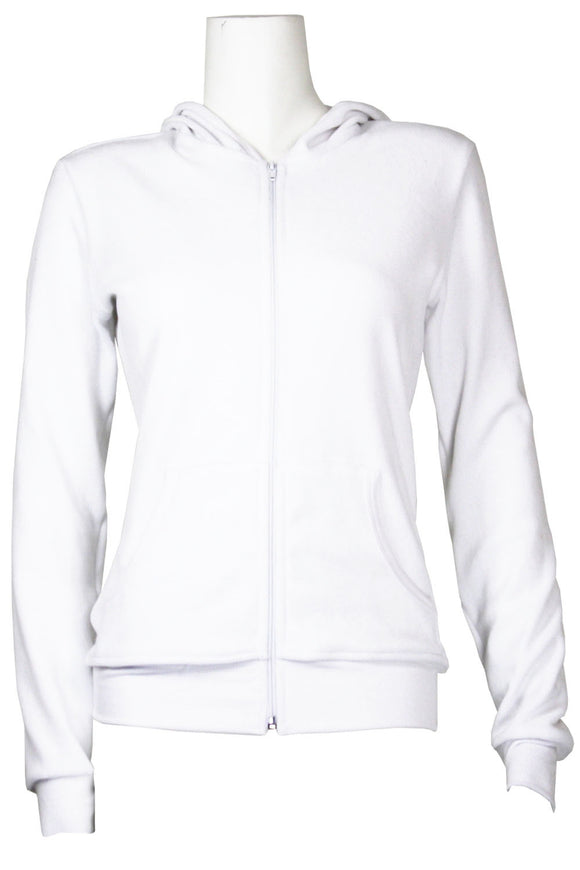 white velour zip hoodie, great for bridal parties, bridesmaids gifts, bride, soon to be hoodie, velour sweatshirt, tracksuit, track jacket