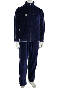 mens velour tracksuit, 8th airlift squadron, sweatsuit, sweats, navy blue, sweatsedo