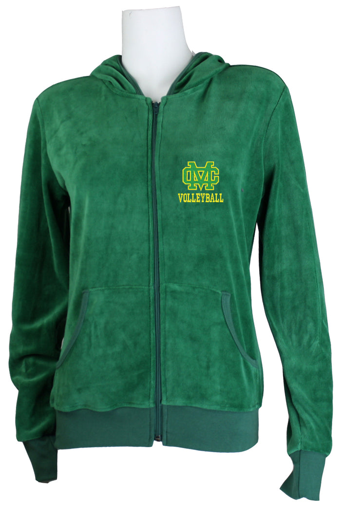 Mira Costa Volleyball Womens Zip Hoodie Green