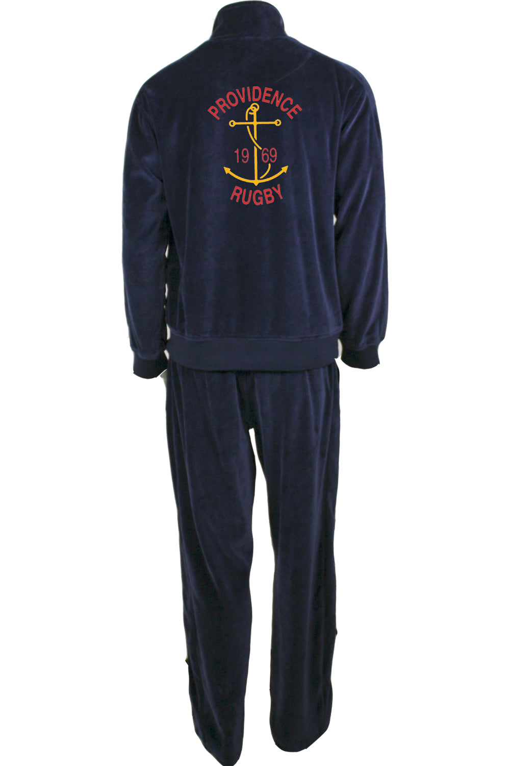 providence rugby velour tracksuit, sweatsedo, custom embroidery, velour tracksuit, jogger, jogging suit, sweats, sweatsuit