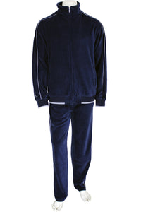 navy blue, mens, velour, tracksuit, custom embroidery, rhinestones, sweatsuit, jumpsuit, sweatshirt, sweat pants, track pants, track jacket