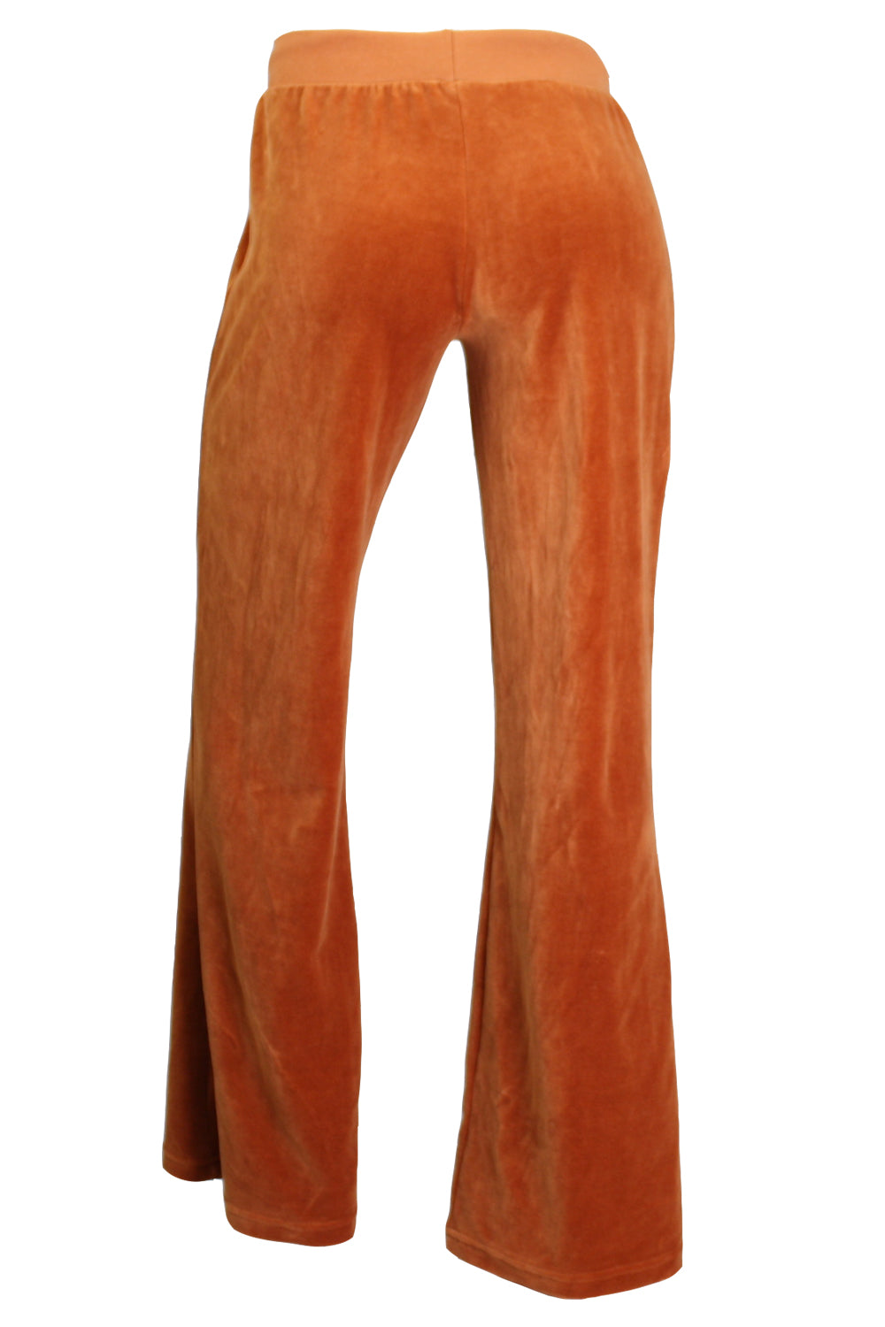 Womens Burnt Orange Velour Pants, Sweatpants