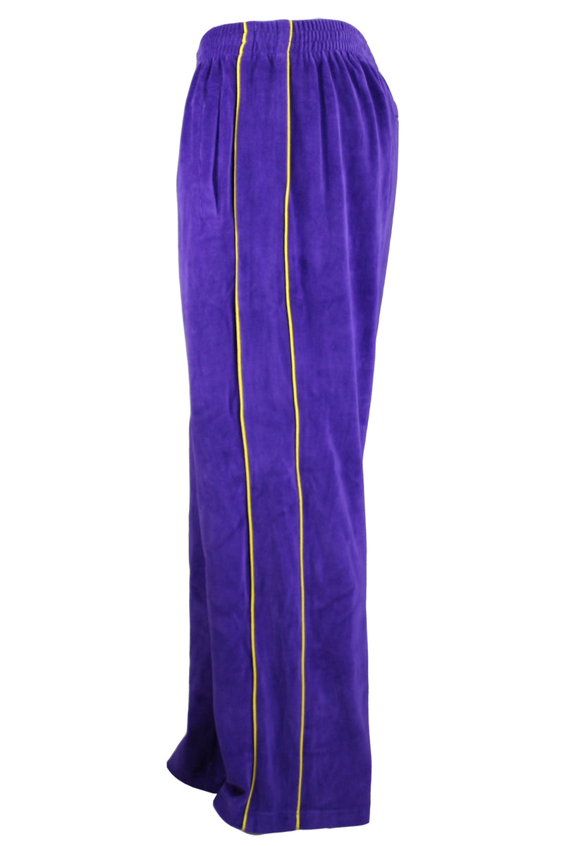 Mens Purple Velour Tracksuit, Sweatsuit, Jogging suit, Vikings, LSU, Lakers, University of Washington, track jacket, sweatshirt, track pants, custom embroidery, rhinestones