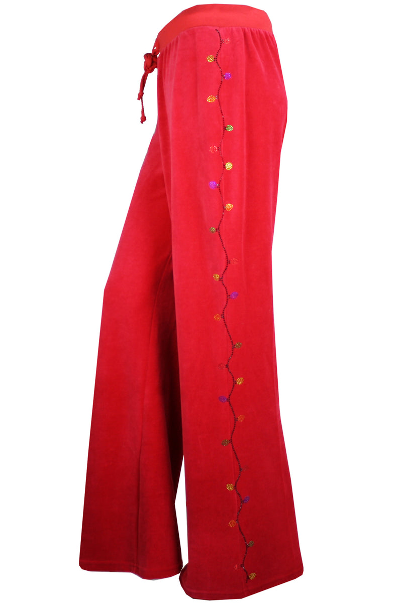 Womens red velour zip hoodie, custom rhinestones, santa clause, fit for a woman, christmas bling, custom embrodiery, zip hoodie, lounge pants.