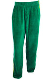 St. Patricks Day pants, Green and gold, shamrock rhinestones.  Stand out in the crowd this St. Paddys Day, green velour, sweatpants, track pants, tracksuit, sweatsuit