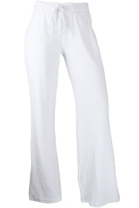 womens white velour lounge pants, bridal party gift, pairs with our white velour zip hoodie, bridesmaid, bride, soon to be.  white party