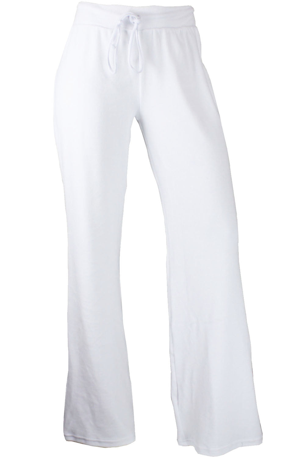 Womens White velour Pants, Sweatpants