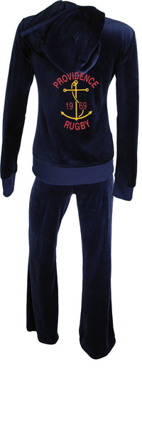 providence rugby velour tracksuit, sweatsedo, custom embroidery, velour tracksuit, jogger, jogging suit, sweats, sweatsuit, hoodie, womens sweatsuit