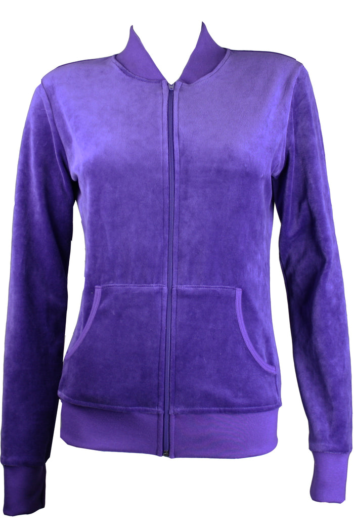 Mrs. Havercamp Velour Zip Collar Jacket