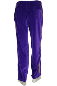 Mens Purple Velour Tracksuit, Sweatsuit, Jogging suit, Vikings, LSU, Lakers, University of Washington, track jacket, sweatshirt, track pants, custom embroidery, rhinestones