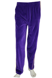 Mens Purple Velour Tracksuit, Sweatsuit, Jogging suit, Vikings, LSU, Lakers, University of Washington, track jacket, sweatshirt, track pants, custom embroidery, rhinestones