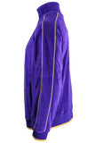 Mens Purple Velour Tracksuit, Sweatsuit, Jogging suit, Vikings, LSU, Lakers, University of Washington, track jacket, sweatshirt, track pants, custom embroidery, rhinestones