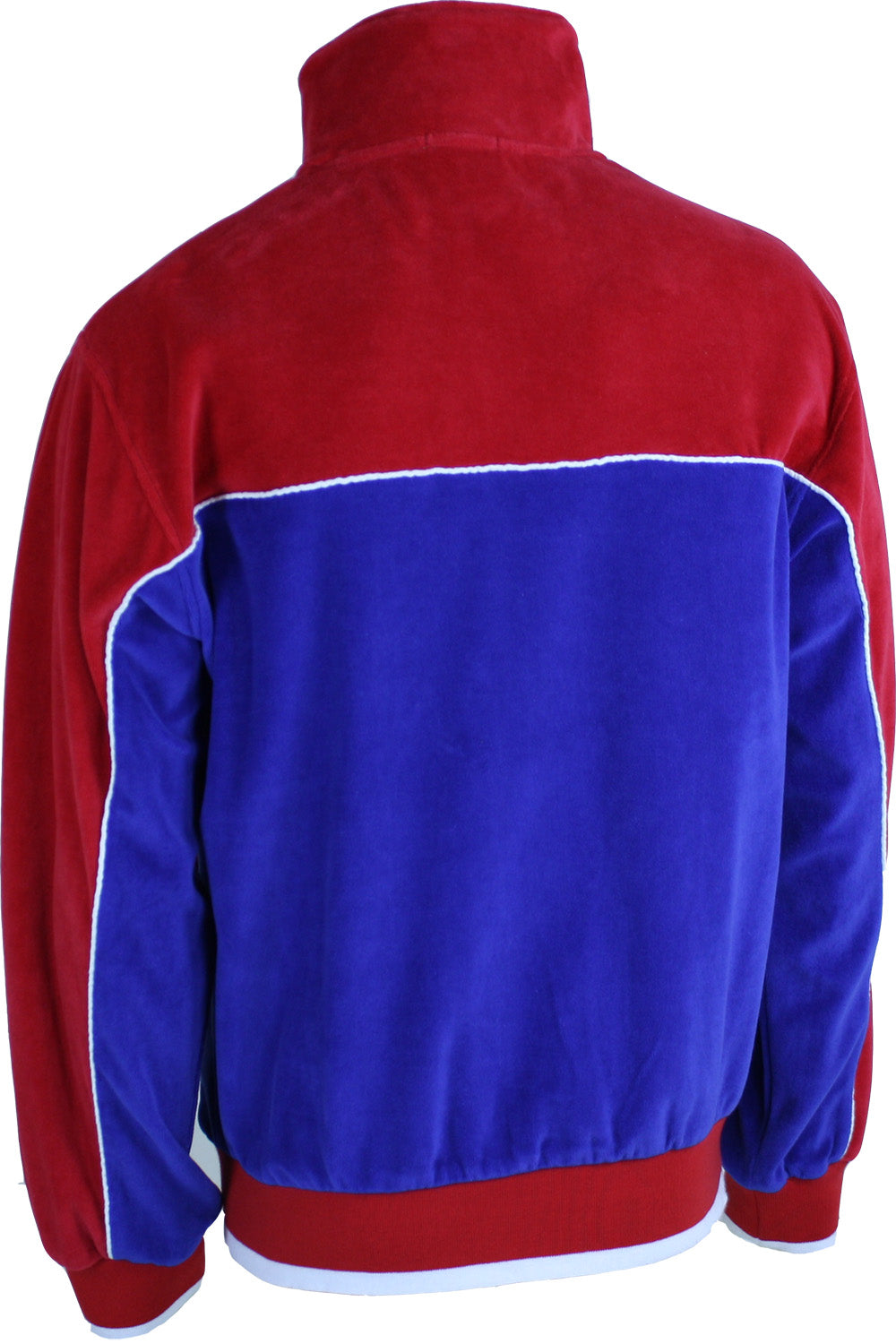 Mens Red White Blue Velour Tracksuit Statesman Sweatsedo