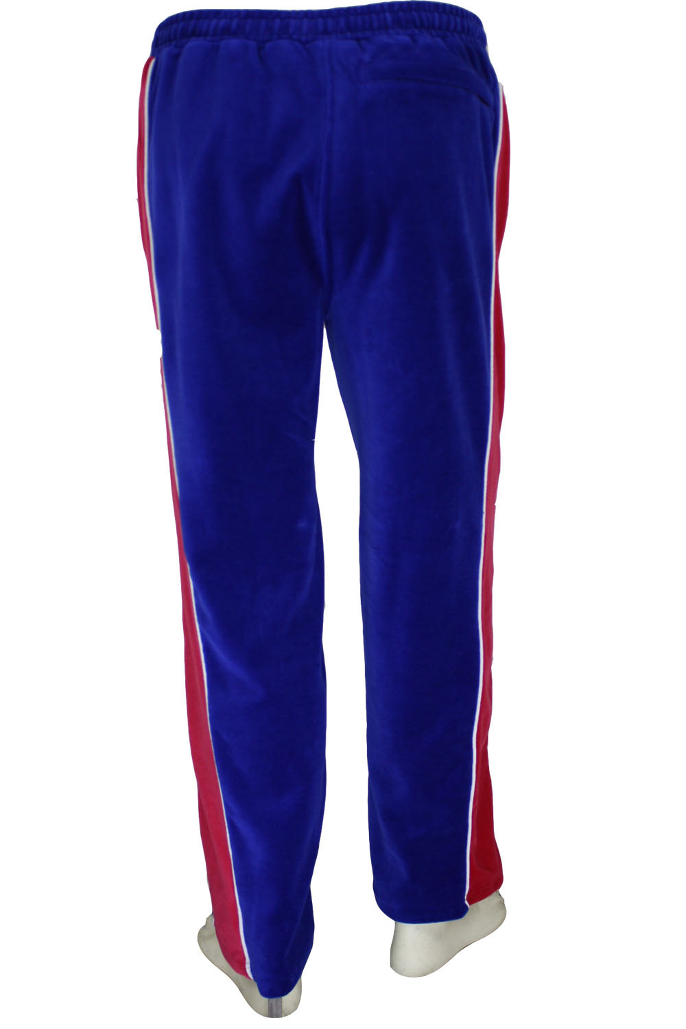 Mens Red, White and Blue Velour Pants Sweatpants Sweatsedo