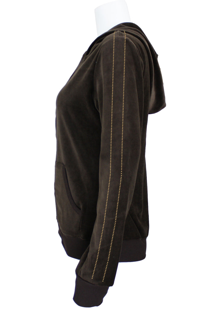 Topaz Velour Zip Hoodie