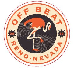 Offbeat Flamingo Round Sticker
