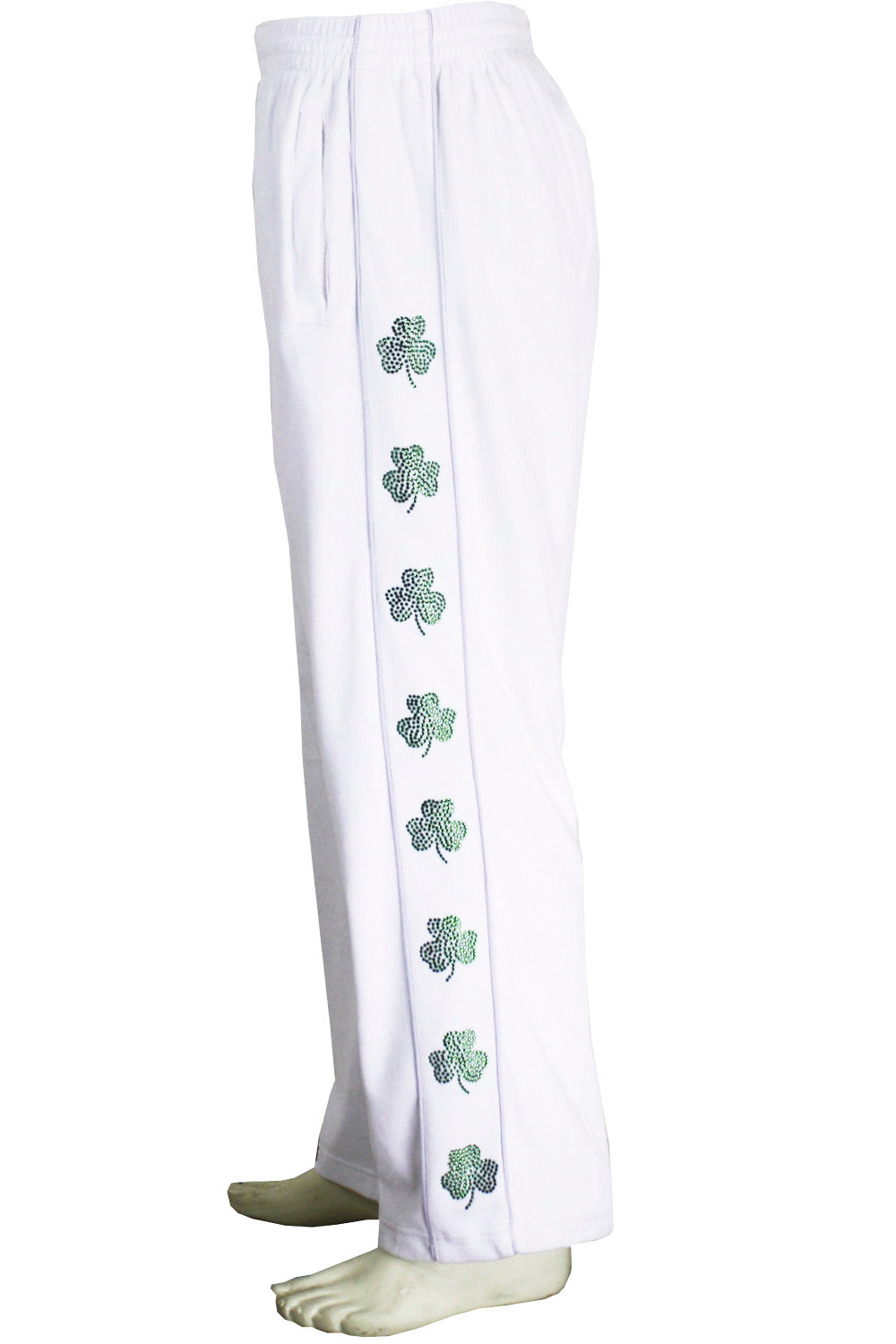 St. Patrick's Day costume, tracksuit, green sweatshirt, shamrocks, velour, custom embroidery, rhinestones, bling bling, hoodie