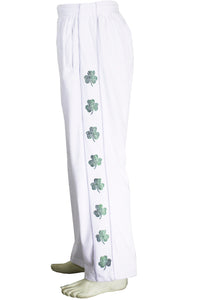 St. Patrick's Day costume, tracksuit, green sweatshirt, shamrocks, velour, custom embroidery, rhinestones, bling bling, hoodie