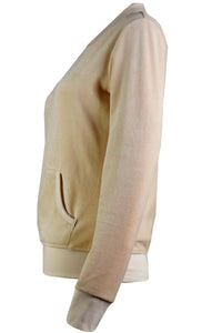 Tan Zip Collar Jacket