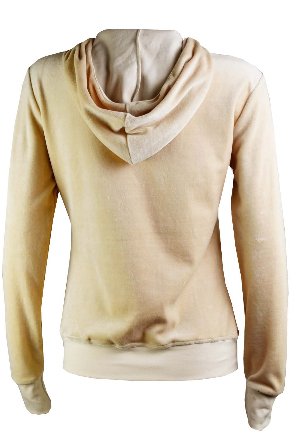 Tan Velour Zip Hoodie
