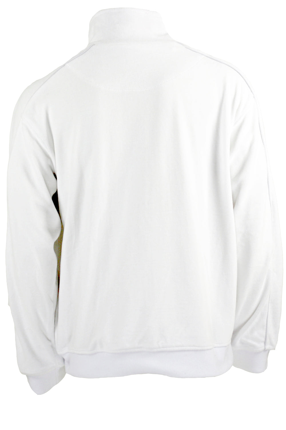 The Tribe dads have gone next level. tribe volleyball velour tracksuit for men, white with custom embroidery on the left chest. The dads of the tribe wear these to tournaments