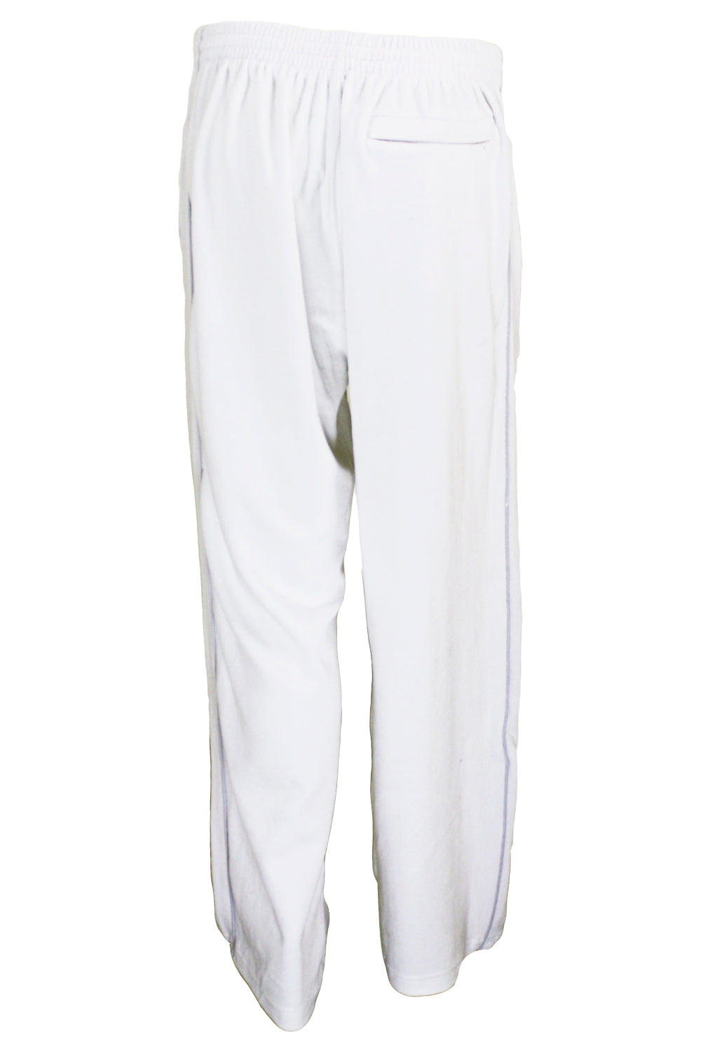 The Tribe dads have gone next level. tribe volleyball velour tracksuit for men, white with custom embroidery on the left chest. The dads of the tribe wear these to tournaments