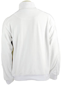 white, mens, velour, tracksuit, custom embroidery, rhinestones, sweatsuit, jumpsuit, sweatshirt, sweat pants, track pants, track jacket