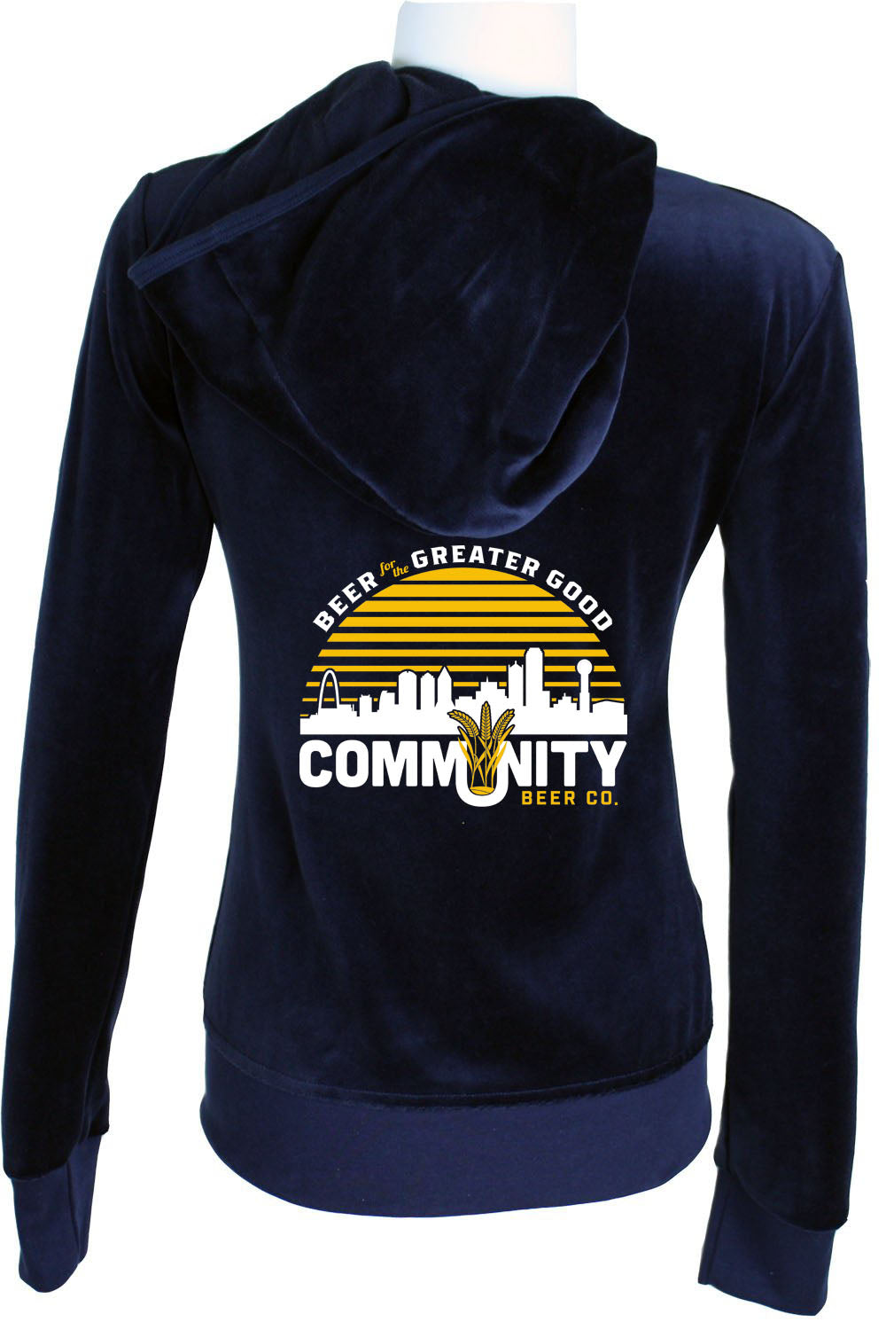 Community Beer Womens Zip Hoodie