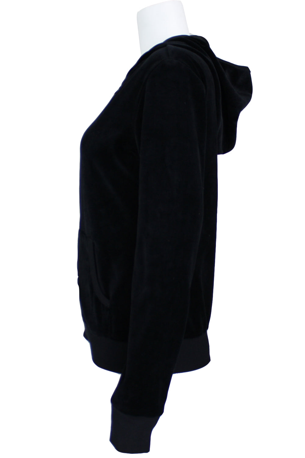womens black velour hoodie, custom embroidery, pescado lounge, orlando, sweatsedo, tracksuit, hoodie, velour, sweats, comfy