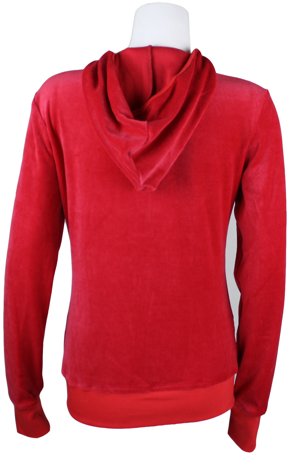 Red velvet zip up hoodie online