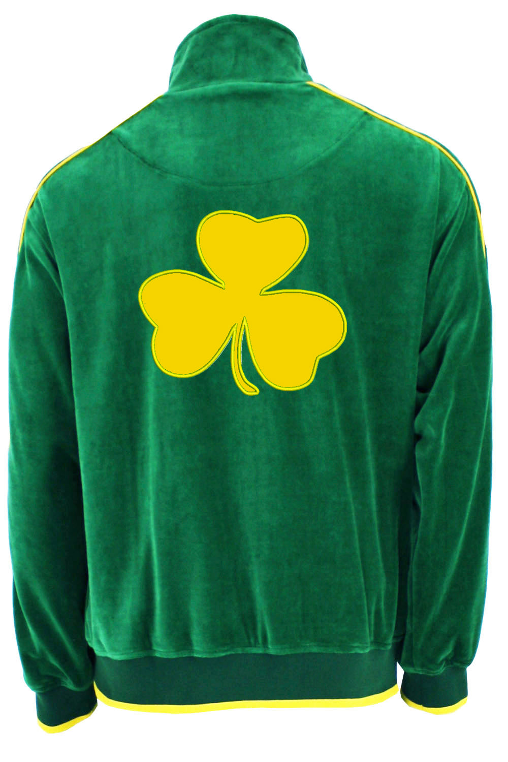 St. Patrick's Day costume, tracksuit, green sweatshirt, shamrocks, velour, custom embroidery, rhinestones, bling bling, hoodie
