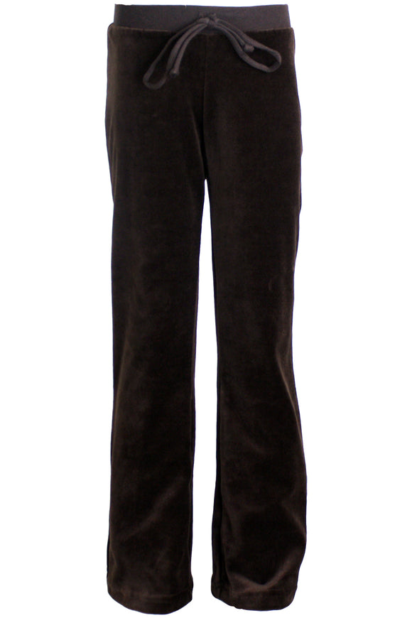 Youth Coffee Brown Velour Pants