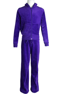 Youth Purple Velour Pants
