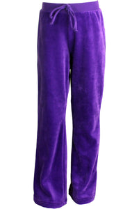Youth Purple Velour Pants