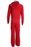 Youth Candy Apple Red Velour Pants