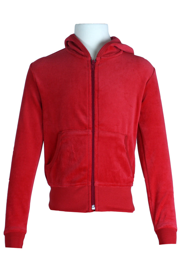 Youth Candy Apple Red Zip Hoodie