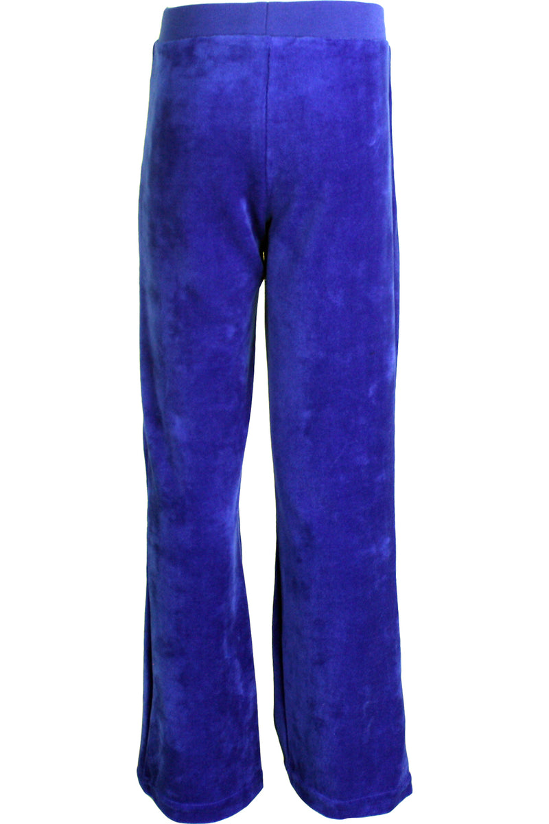 Youth Sapphire Blue Velour Pants