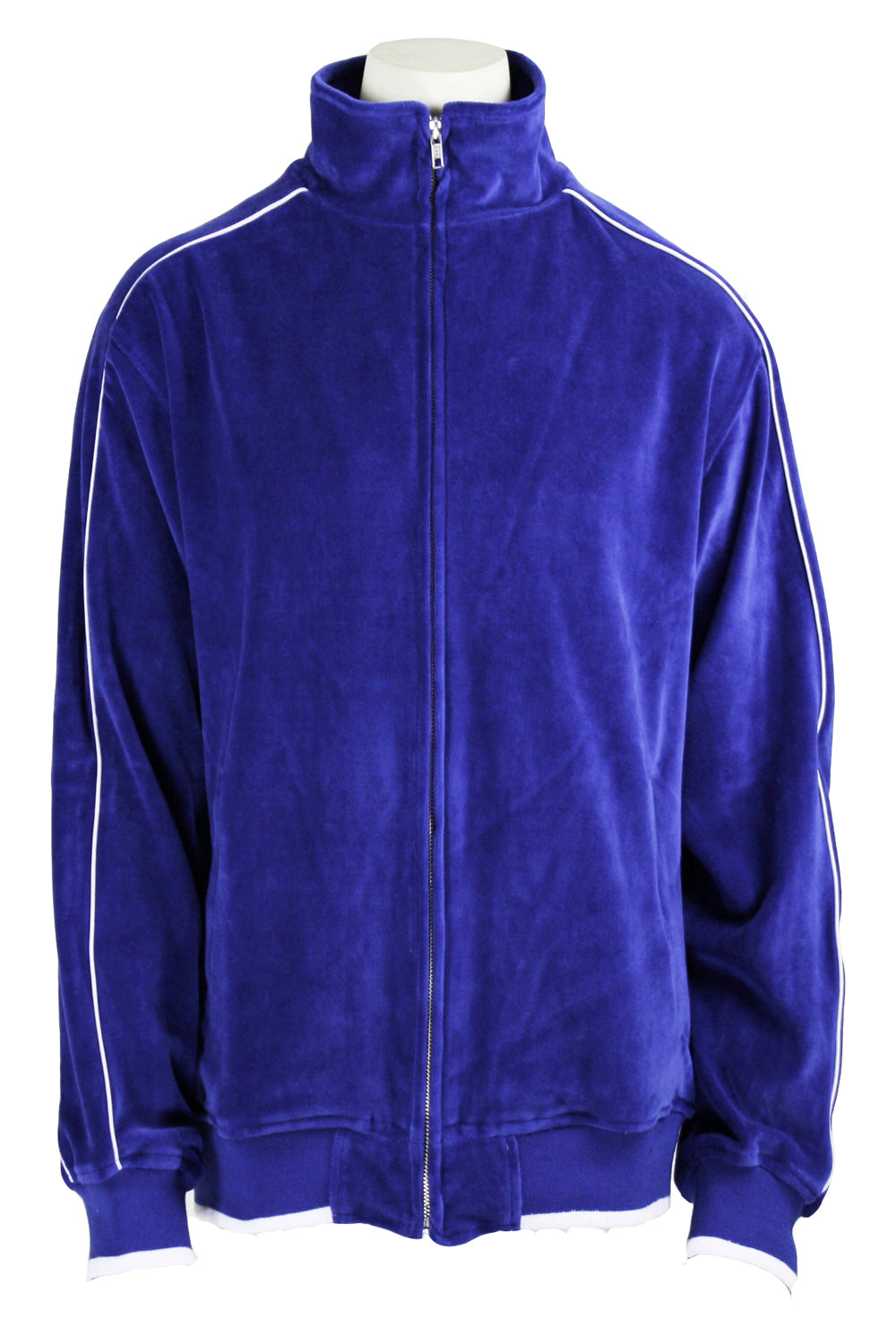 Mens Royal Blue Velour Jacket | Track Jacket | Sweatsedo