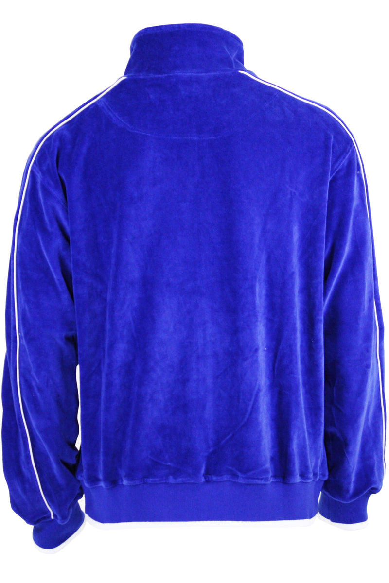 royal blue, mens, velour, tracksuit, custom embroidery, rhinestones, sweatsuit, jumpsuit, sweatshirt, sweat pants, track pants, track jacket